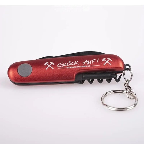 Taschenmesser rot glück auf - rot,